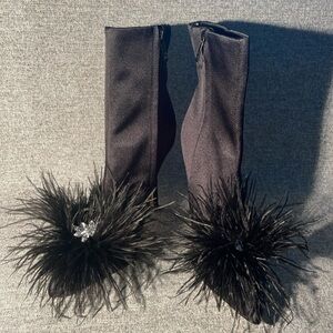 Sam Edelman Fancy Feather Dress Booties. NEW
